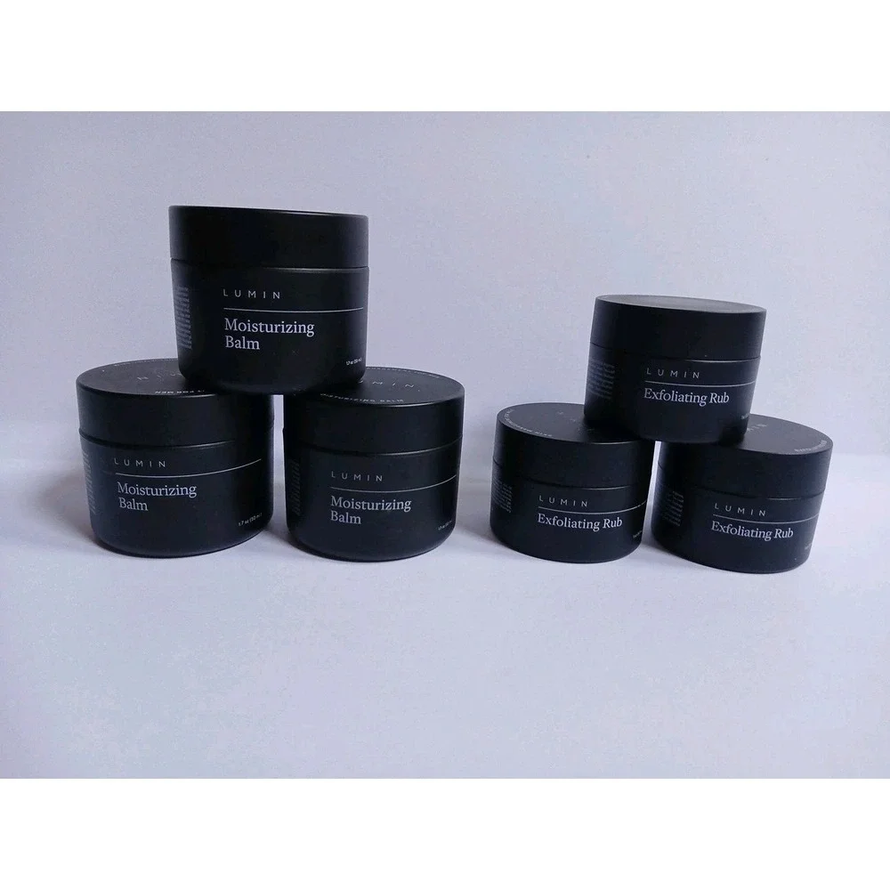 Lumin Men Skin Management Lot 6pc Moisturizing Balm Exfoliating Rub